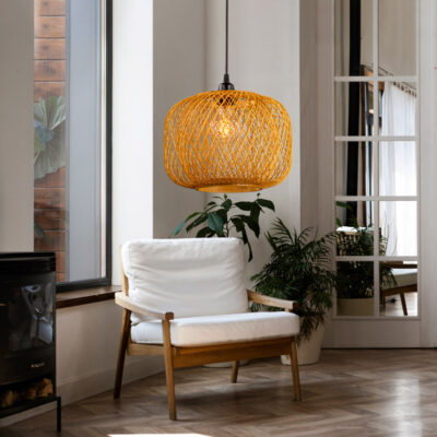 Đèn thả trần trang trí bằng tre tự nhiên THVR1026 - Image 4
