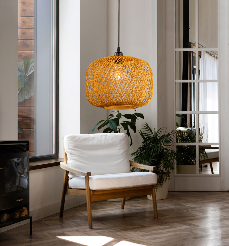 Đèn thả trần trang trí bằng tre tự nhiên THVR1026 - Image 4