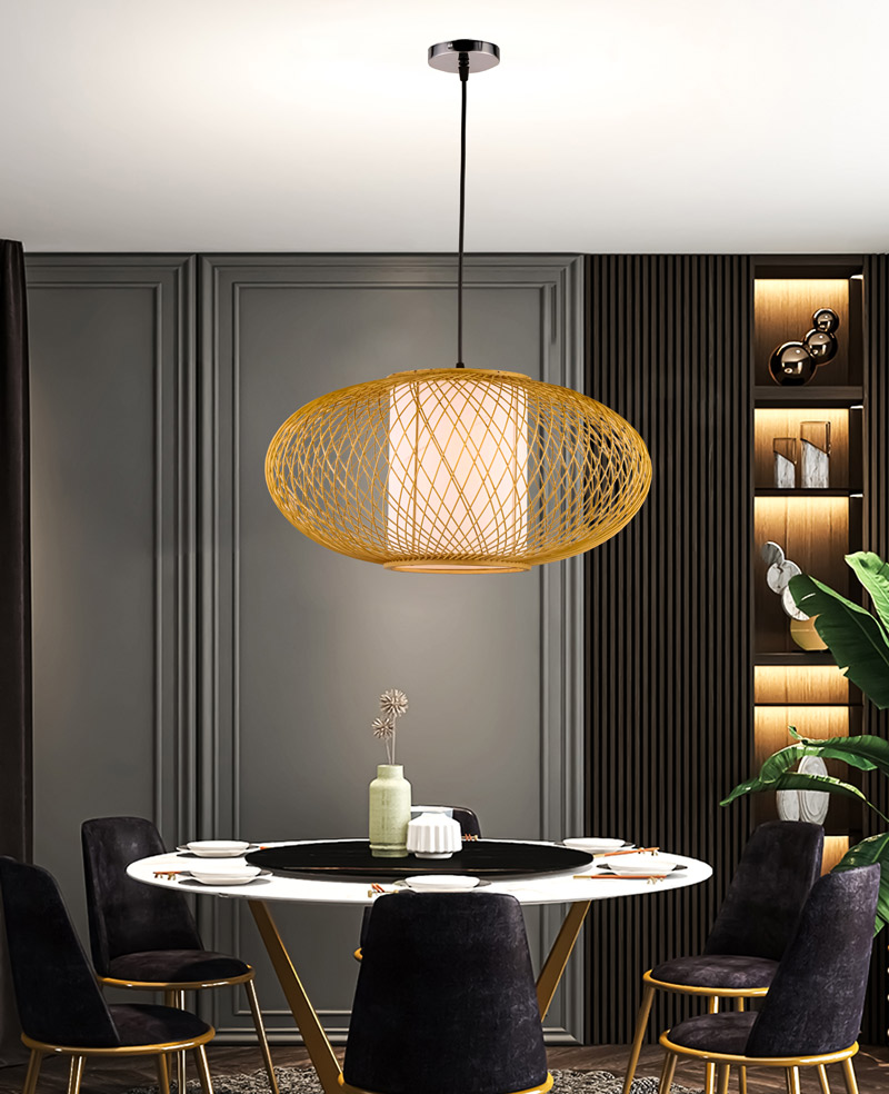 Đèn thả trần trang trí bằng tre tự nhiên THVR9040 - Image 4