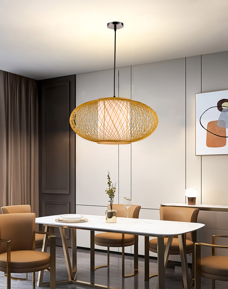 Đèn thả trần trang trí bằng tre tự nhiên THVR9040 - Image 3