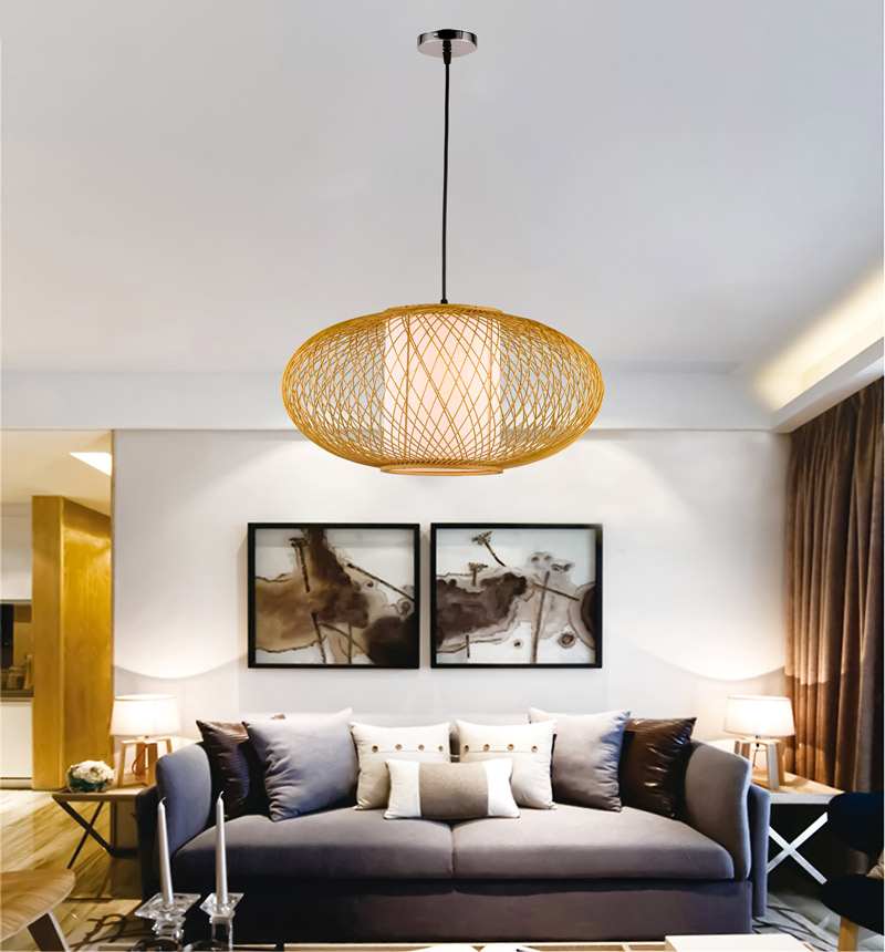 Đèn thả trần trang trí bằng tre tự nhiên THVR9040 - Image 2