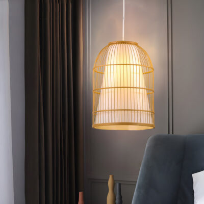 Đèn thả trần trang trí quán cafe bằng tre tự nhiên THVR91025 - Image 3