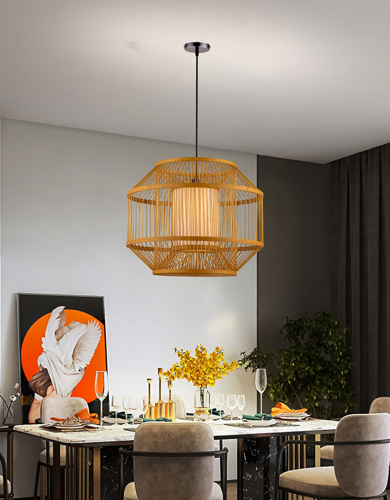 Đèn thả trần trang trí bằng tre tự nhiên THVR9156 - Image 5