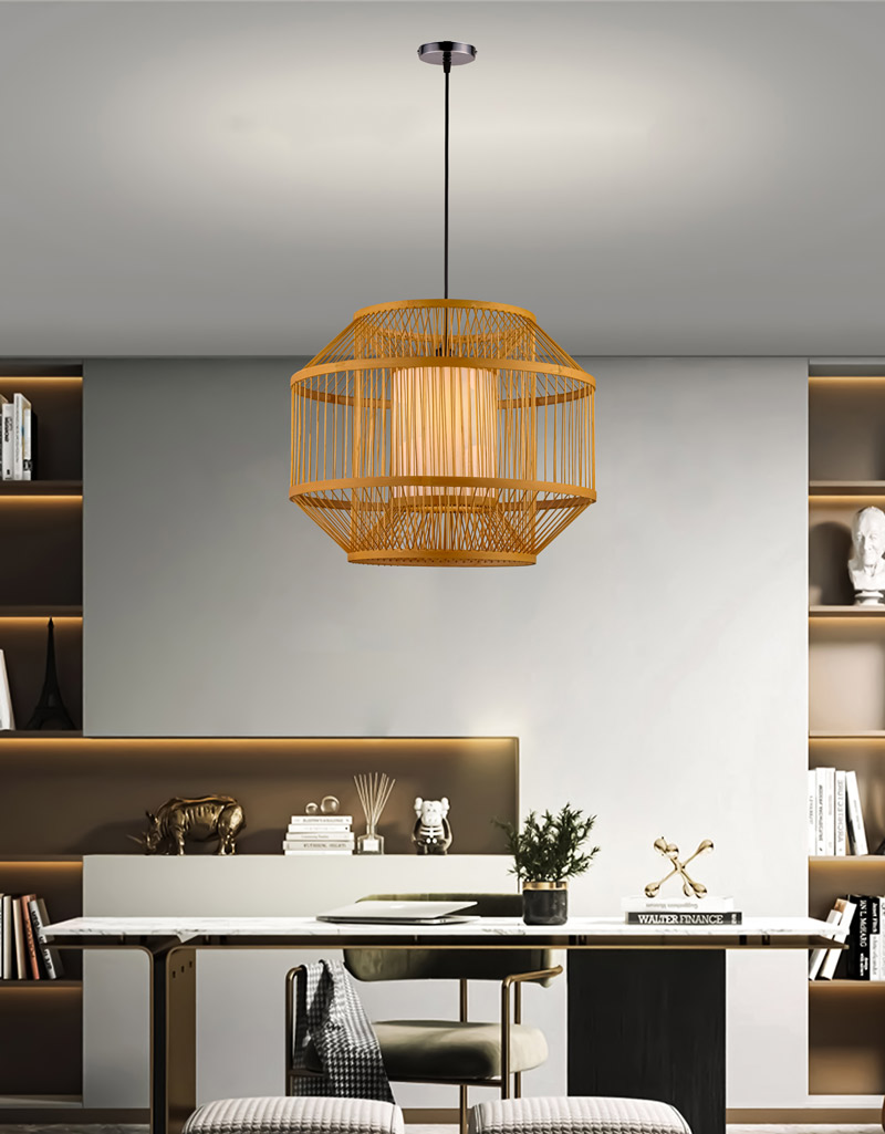 Đèn thả trần trang trí bằng tre tự nhiên THVR9156 - Image 4