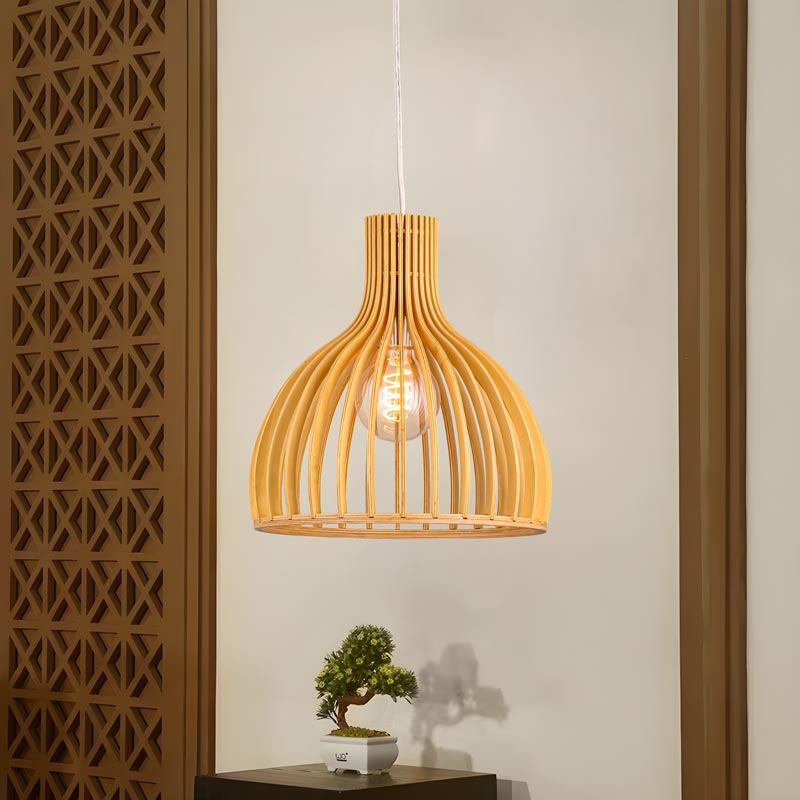 Đèn thả trần trang trí bằng gỗ phong cách Scandinavian THVR9158S - Image 3