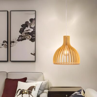 Đèn thả trần trang trí bằng gỗ phong cách Scandinavian THVR9158S - Image 2