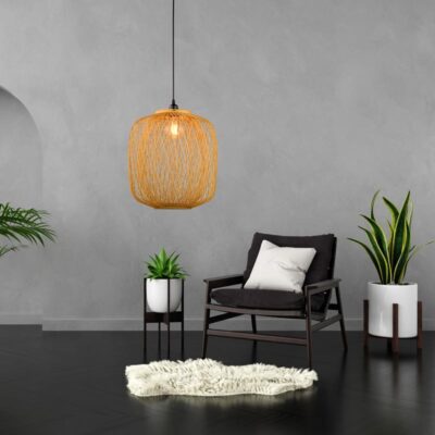 Đèn thả trần trang trí quán cafe bằng tre tự nhiên THVR9218 - Image 4