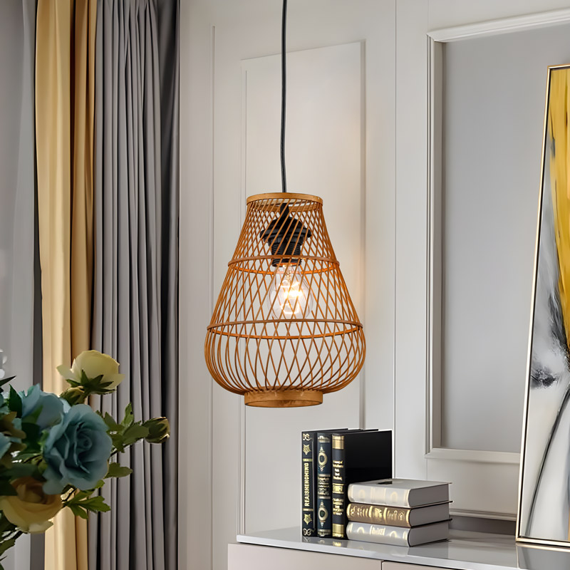 Đèn thả trần trang trí bằng tre thủ công THVR92503 - Image 2