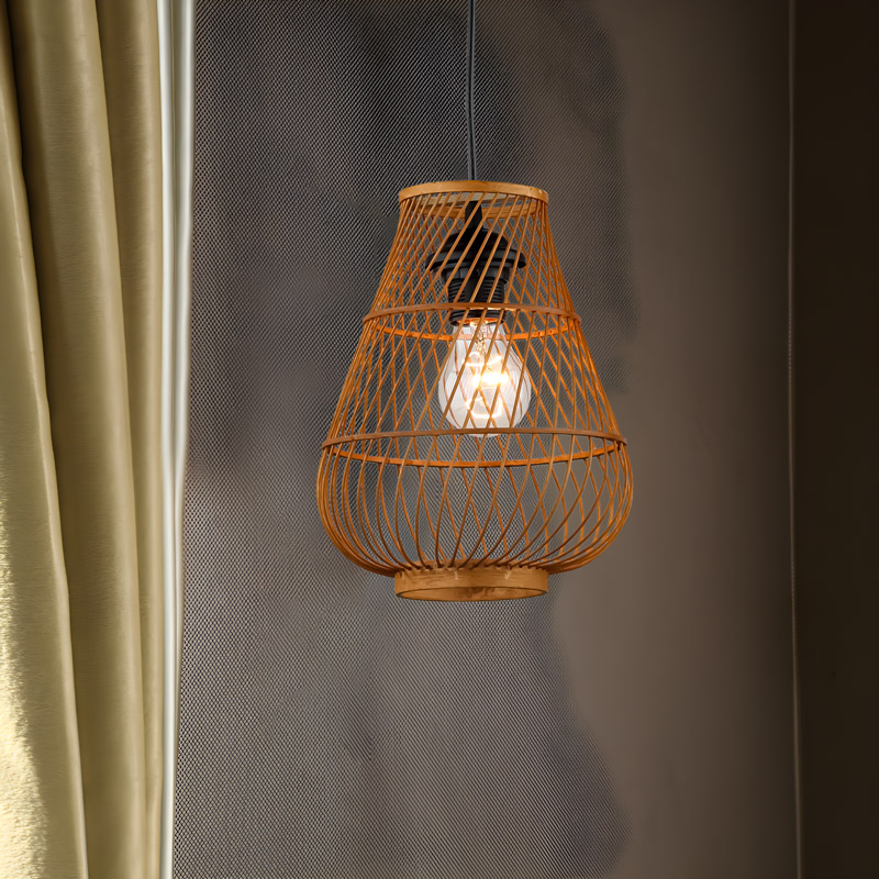 Đèn thả trần trang trí bằng tre thủ công THVR92503 - Image 4