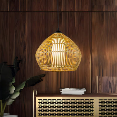 Đèn thả trần trang trí bằng tre thủ công THVR92511 - Image 3