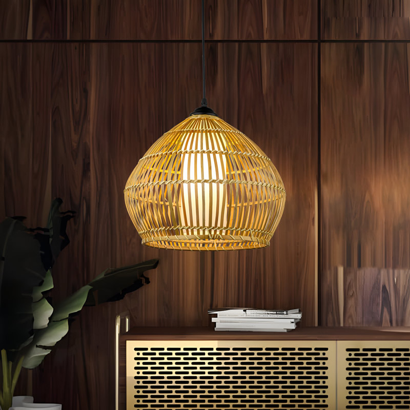 Đèn thả trần trang trí bằng tre thủ công THVR92511 - Image 3