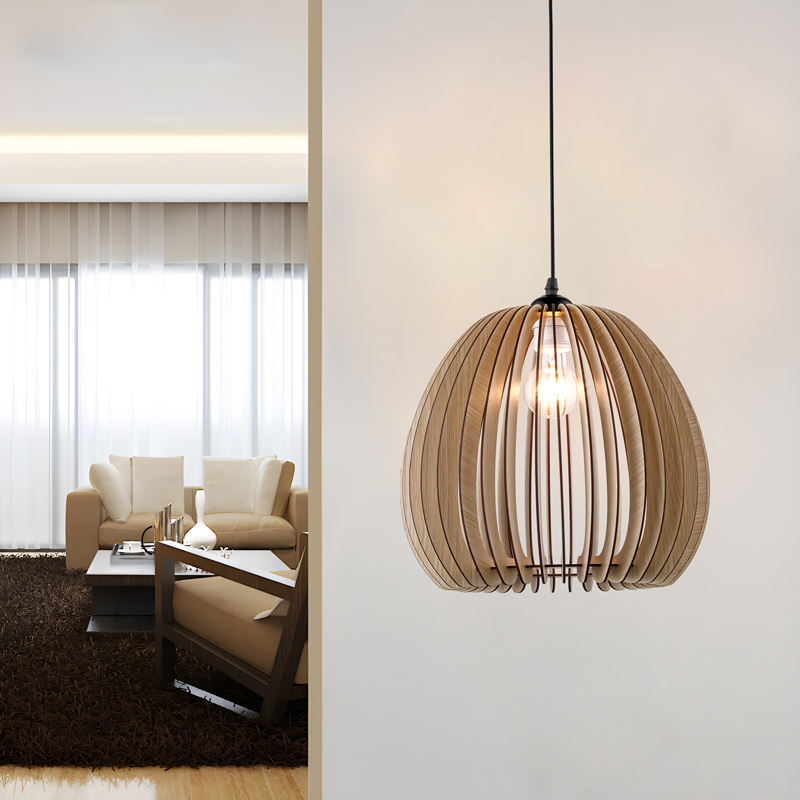 Đèn thả trần trang trí bằng gỗ tự nhiên THVR92581 - Image 2