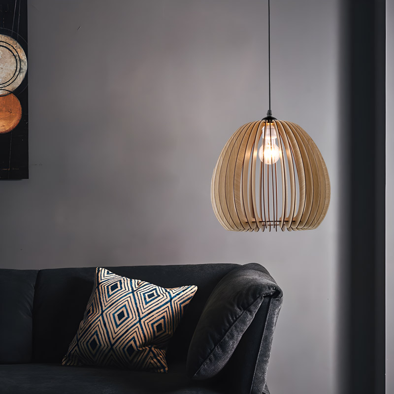 Đèn thả trần trang trí bằng gỗ tự nhiên THVR92581 - Image 3