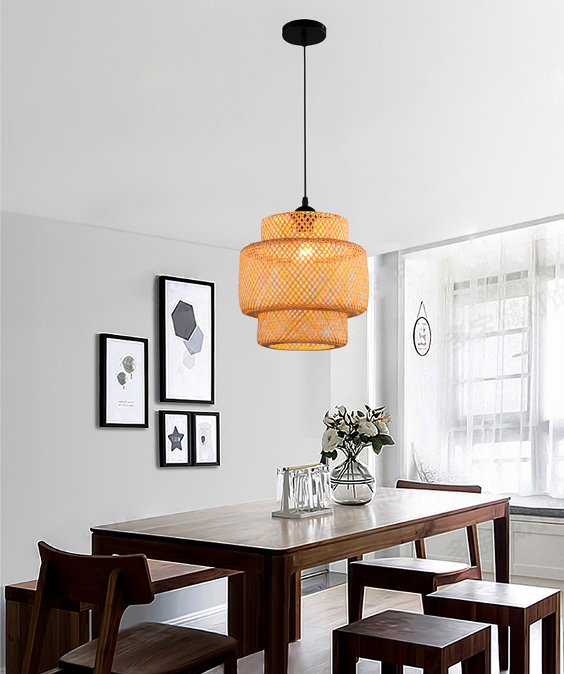 Đèn thả trần trang trí bằng tre thủ công THVR92610 - Image 7