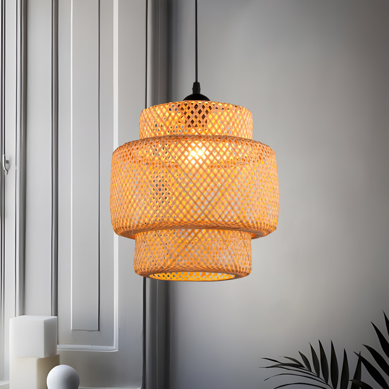 Đèn thả trần trang trí bằng tre thủ công THVR92610 - Image 6
