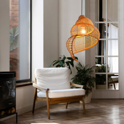 Đèn thả trần trang trí bằng tre thủ công THVR92618 - Image 2