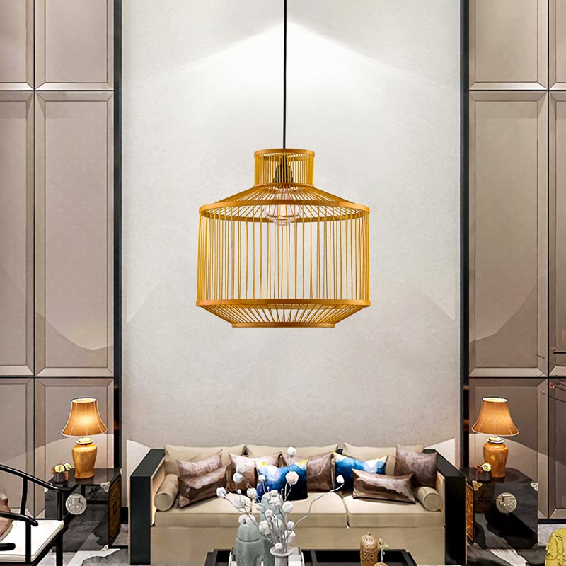 Đèn thả trần trang trí bằng tre thủ công THVR9312 - Image 4