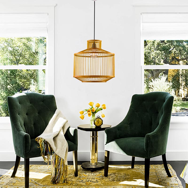 Đèn thả trần trang trí bằng tre thủ công THVR9312 - Image 3