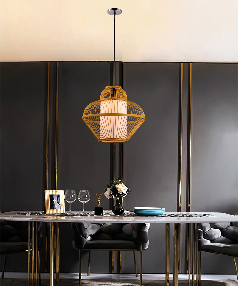 Đèn thả trần trang trí bằng tre tự nhiên THVR93208 - Image 3