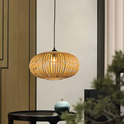 Đèn thả trần trang trí quán cafe bằng tre tự nhiên THVR95020 - Image 3