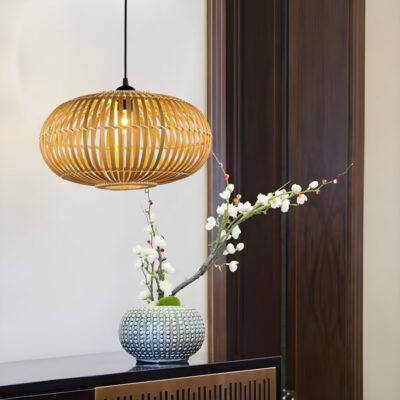 Đèn thả trần trang trí quán cafe bằng tre tự nhiên THVR95020 - Image 2
