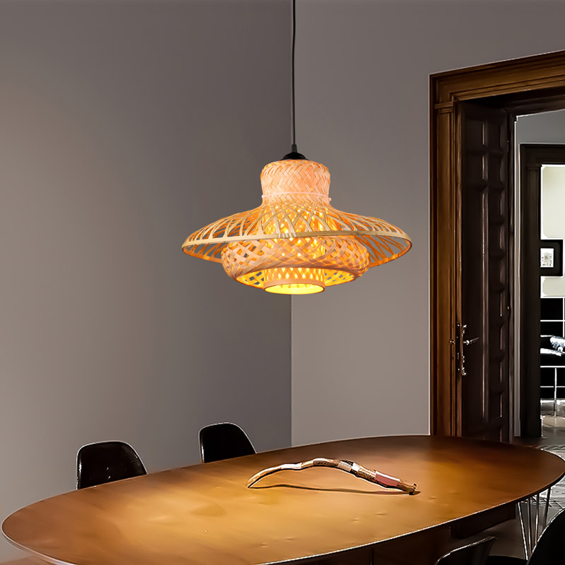 Đèn thả trần trang trí quán cafe bằng tre tự nhiên THVR95148 - Image 4
