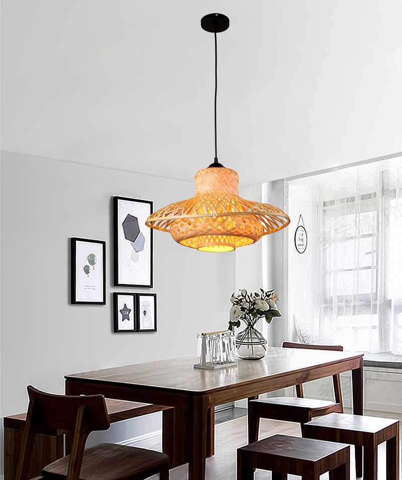 Đèn thả trần trang trí quán cafe bằng tre tự nhiên THVR95148 - Image 3