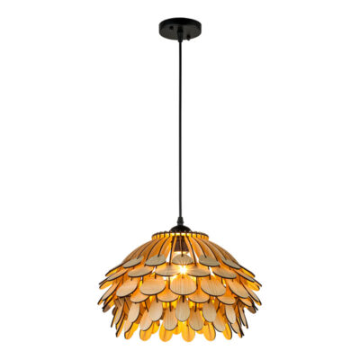 Đèn thả trần trang trí bằng gỗ thiết kế độc đáo THVR95214