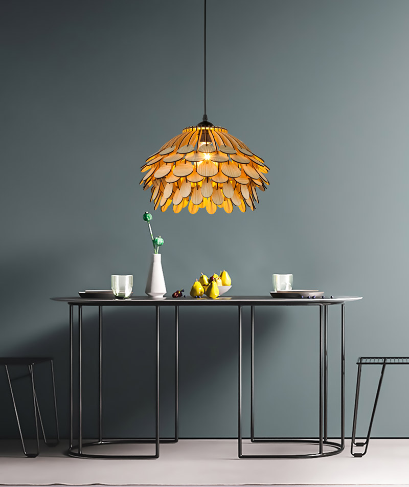 Đèn thả trần trang trí bằng gỗ thiết kế độc đáo THVR95214 - Image 3
