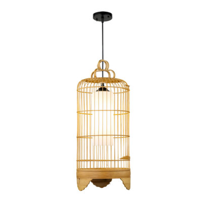 Đèn thả trần trang trí quán cafe bằng tre thủ công THVR95216
