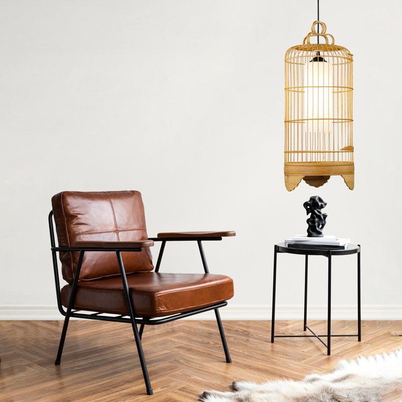 Đèn thả trần trang trí quán cafe bằng tre thủ công THVR95216 - Image 3