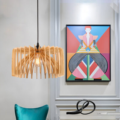Đèn thả trần trang trí bằng gỗ phong cách tối giản THVR9525 - Image 3