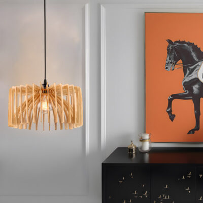 Đèn thả trần trang trí bằng gỗ phong cách tối giản THVR9525 - Image 2