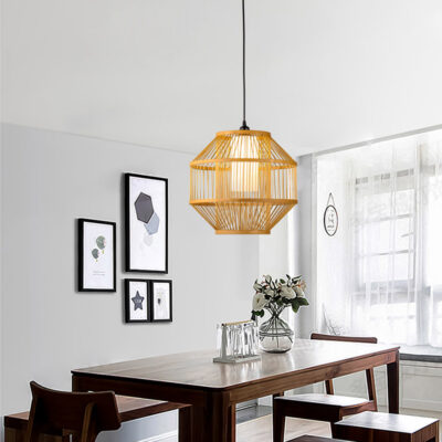 Đèn thả trần trang trí quán cafe bằng tre tự nhiên THVR9576 - Image 2