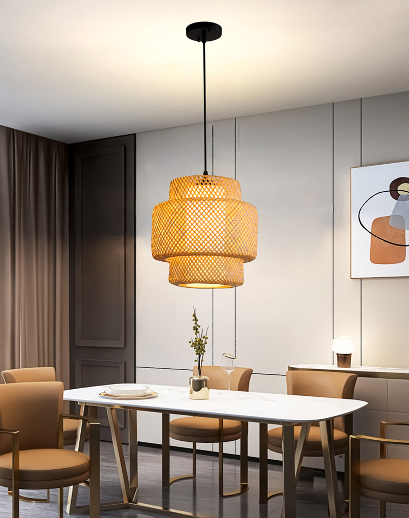 Đèn thả trần trang trí bằng tre thủ công THVR92610 - Image 2