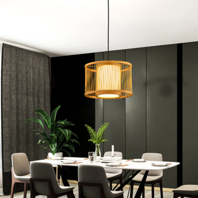 Đèn thả trần trang trí quán cafe bằng tre tự nhiên THVR9803 - Image 2