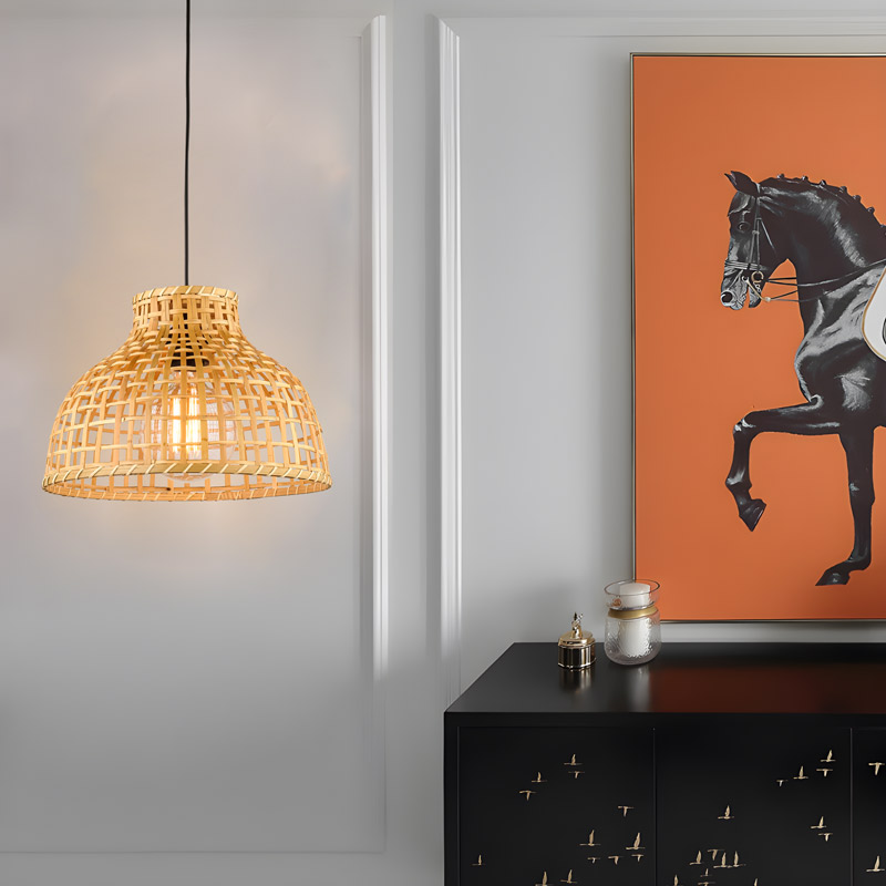 Đèn thả trần trang trí bằng tre tự nhiên THVR98043 - Image 4