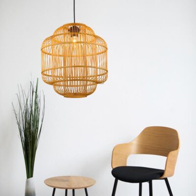 Đèn thả trần trang trí quán cafe bằng tre tự nhiên THVR9806 - Image 4