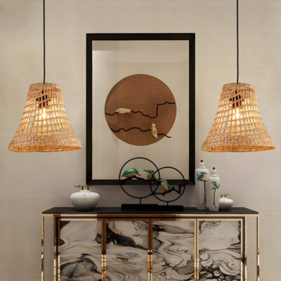 Đèn thả trần trang trí bằng tre tự nhiên THVR98081 - Image 4