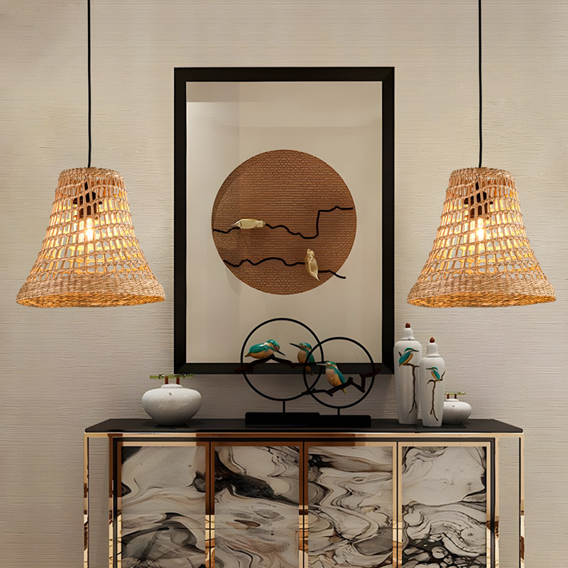 Đèn thả trần trang trí bằng tre tự nhiên THVR98081 - Image 4