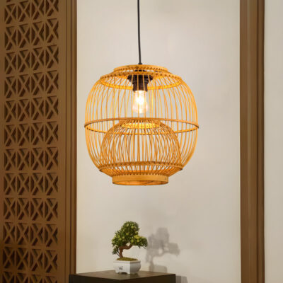 Đèn thả trần trang trí bằng tre thủ công THVR9808 - Image 3