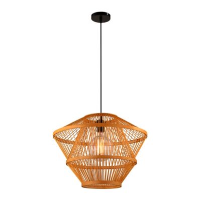 Đèn thả trần trang trí quán cafe bằng tre thủ công THVR98097