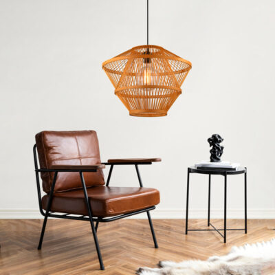 Đèn thả trần trang trí quán cafe bằng tre thủ công THVR98097 - Image 2