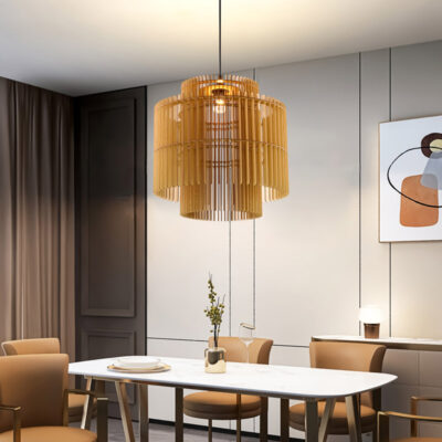 Đèn thả trần trang trí bằng gỗ thủ công THVR999 - Image 4