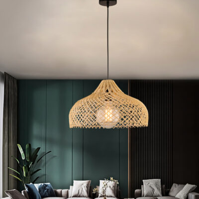 Đèn thả trần trang trí quán cafe bằng tre tự nhiên THVRD101 - Image 4