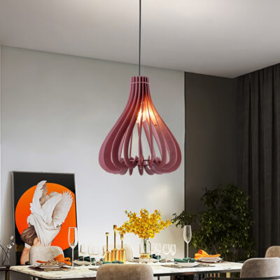 Đèn thả trần trang trí bằng gỗ thủ công THVRG91612 - Image 3