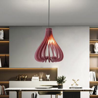 Đèn thả trần trang trí bằng gỗ thủ công THVRG91612 - Image 2