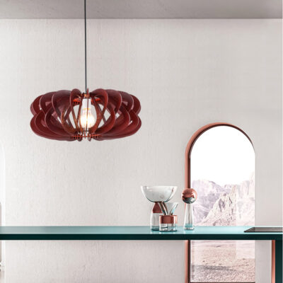 Đèn thả trần trang trí bằng gỗ thủ công THVRG91615 - Image 4