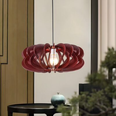 Đèn thả trần trang trí bằng gỗ thủ công THVRG91615 - Image 3