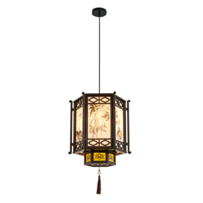 Đèn thả trần trang trí bằng gỗ thủ công độc đáo THVRG95003